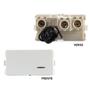 Imagem de Módulo Interruptor Paralelo Three Way com Luz Sleek Branco MarGirius
