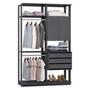 Imagem de Módulo para Closet 2 Portas 3 Gavetas 2 Cabideiros Be Mobiliário