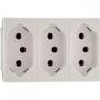 Imagem de Modulo Pial Plus+ Branco 3 Tomada 10A 615043Bc