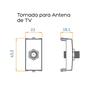 Imagem de Módulo Tomada Antena Tv - Sleek - Branco - 16044 - Margirius