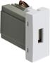 Imagem de Módulo Tomada USB 2A Bivolt Branca ModuloPro - Alumbra