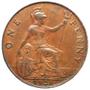Imagem de Moeda Antiga Original de Bronze de One Penny de 1921 do Reino Unido
