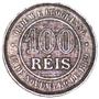 Imagem de Moeda de 100Réis com Fundo Linhado de 1889da República dos Estados Unidos do Brazil