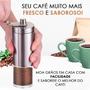 Imagem de Moedor De Café Manual Cerâmica Gourmet Em Inox Premium