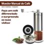 Imagem de Moedor De Café Manual Inox Em Cerâmica Com Ajuste De Moagem Moe Grãos