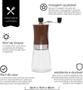 Imagem de Moedor de Cafe Manual Manivela Vidro e Aco Inox