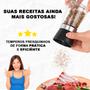 Imagem de Moedor de Especiarias Triturador Temperos Sal Pimenta Vidro Manual Gourmet