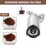 Imagem de Moedor Grãos De Café Fresco Manual Em Inox Moinho Cerâmica Portátil Moinho Desmontavel Maquina Mao