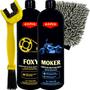 Imagem de Moker Shampoo Para Moto Remove Barro Razux Luva Foxy Escova