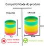 Imagem de Mola Maluca Brinquedo Infantil Colorida Kit com 4
