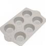 Imagem de Molde de Bolo Binaural de 6 Buracos - Panela para Muffins e Bolos Caseiros
