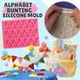 Imagem de Molde de bolo de fondant de silicone Wokex Alphabet Flag English