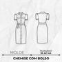 Imagem de Molde de chemise com bolso by Wania Machado