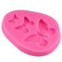 Imagem de Molde De Silicone 3 Borboletas P/ Confeitaria Biscuit