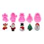 Imagem de Molde De Silicone De Resina Com Tema De Natal Papai Noel Boneco De Neve Elk Chaveiro Pingente DIY