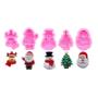 Imagem de Molde De Silicone De Resina Com Tema De Natal Papai Noel Boneco De Neve Elk Chaveiro Pingente DIY