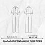 Imagem de Molde Macacão Pantalona com Zíper by Wania Machado