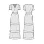 Imagem de Molde vestido com babado by Wania Machado