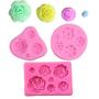 Imagem de Moldes De Silicone Kit C/ 3 - Flores Rosas Margaridas Kit01