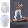 Imagem de Moldes De Silicone Para Vasos De Diamante Hexagonal, Faça Você Mesmo, Gesso, Concreto, Suporte Para