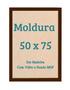 Imagem de Moldura 50x75 Com Vidro Quadro 75x50 Madeira Para Foto Poster Canvas