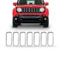 Imagem de Moldura Grade Frontal Jeep Renegade Cromado - 7 Peças