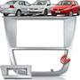 Imagem de Moldura Painel 2 Din Central Multimidia Dvd Mp5 Prata Volkswagen Vw Gol Saveiro Voyage G5