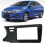 Imagem de Moldura Painel Central 2 Din Som Dvd Honda New City 2015 à 2017 2 Furos Black Piano Expex 328