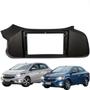 Imagem de Moldura painel multimídia gm chevrolet prisma e onix joy 9 polegadas 2012 a  2019 preto fosco 89/m15