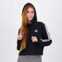 Imagem de Moletom Adidas 3 Stripes Feminino Preto e Branco