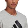 Imagem de Moletom Adidas Essentials Big Logo Cor: Cinza E Preto - Tamanho: P