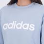 Imagem de Moletom Adidas Logo Linear Feminino Azul e Branco