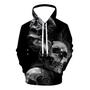 Imagem de Moletom com capuz QierDesign Skull 3D Print para homens