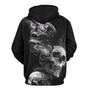 Imagem de Moletom com capuz QierDesign Skull 3D Print para homens