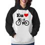 Imagem de Moletom Feminino Eu Amo Bicicleta - Foca na Moda