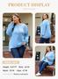 Imagem de Moletom feminino Eytino Plus Size Button Henley Gola 4X azul claro