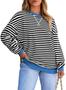 Imagem de Moletom feminino Eytino plus size com gola redonda, bloco de cores 2X