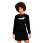 Imagem de Moletom Feminino Puma Essentials Logo Crew Neck Preto