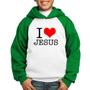 Imagem de Moletom Infantil I Love Jesus - Foca na Moda