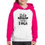 Imagem de Moletom Infantil Life Is Better With Dogs - Foca na Moda