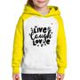 Imagem de Moletom Infantil Live Laugh Love - Foca na Moda