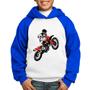 Imagem de Moletom Infantil Motocross Jump Vermelha - Foca na Moda