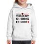 Imagem de Moletom Infantil This is my coding t-shirt - Foca na Moda