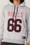 Imagem de Moletom NBA Fechado Com Capuz Chicago Bulls Cinza Mescla