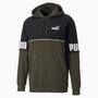 Imagem de Moletom Puma com capuz Power Colorblock Masculino - Verde e Preto