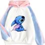 Imagem de Moletom Stitch Olhando para o Céu - Design de Bloqueio de Cores