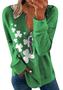 Imagem de Moletom YMING St. Patrick's Day Shamrock Print para mulheres