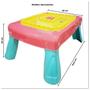 Imagem de Molto Blocks Mesinha Infantil Criativa Educativa Rosa Baby Land 20 Blocos Cardoso Toys