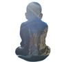 Imagem de Monge Chines Buda Tibeteno Rezando Meditando Grande 38 cm Pintura Reflexiva