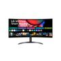 Imagem de Monitor Curvo LG MyView Smart 34SR60QC-B 34" WQuadHD, WebOS, ThinQ Home, Air Play, USB e HDMI, Bluetooth, Preto - 34SR60QC-B.AWZM